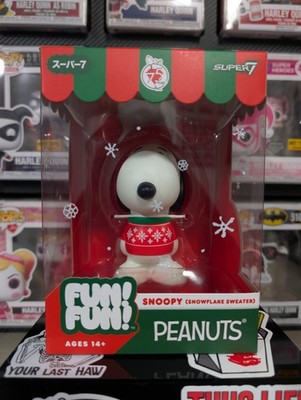 Super7 Fun! Fun! Holiday Peanuts 75 Years Snoopy Snowflake Sweater Vinyl Figure