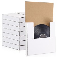 100 Pack 7 Inch Vinyl Record Mailers Boxes 45 RPM Easy Fold LP Cardboard
