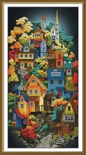 Creative Сross Stitch Embroidery Kit "Moon town" Nova Sloboda