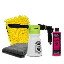 Mr. Detroit-4pc Foam Car Wash Kit w/ Blaster, 16oz Soap & More - Scratch-Free