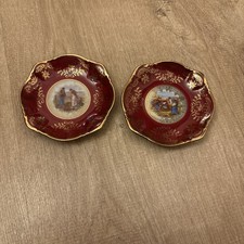 Zeh Scherzer Bavaria Pair of Small Fragonard Plates 