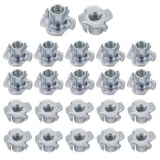 M5x8mm T-Nuts 4 Pronged 0.57" x 0.31" Tee Nut Carbon Steel Fully Thread 50pcs