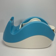Scotch 3M Desktop Tape Dispenser Blue & White Rabbit Design Series Weighted