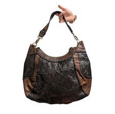 Borsa A Spalla Vera Pelle Marrone Hobo Shoulder Bag Leather Brown Sac Cuir