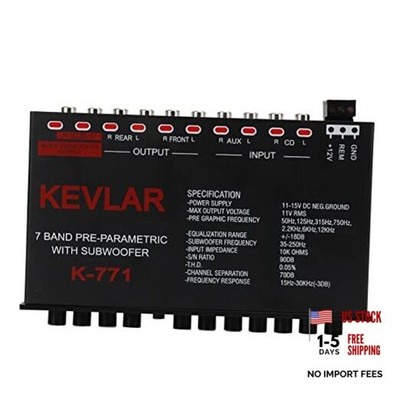 Car Audio Graphic Equalizer - 7 Bands EQ Car Amplifier Graphic Equalizer with EQ