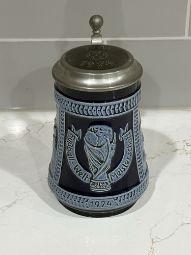 Rare FIFA World Cup 1974 Beer Stein Marzi & Remy Germany Vintage