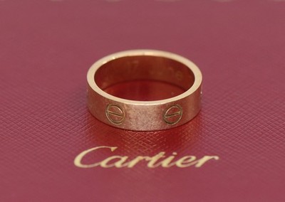 Cartier 18K Rose Gold Love Ring Size 54