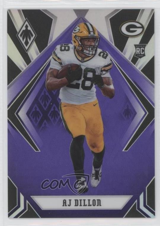 2020 Panini Phoenix Rookies Purple 101/149 AJ Dillon #125 Rookie RC le6