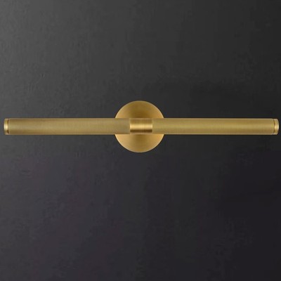 Hard-wired Knurled Picture Light 24in Brass Dimmable