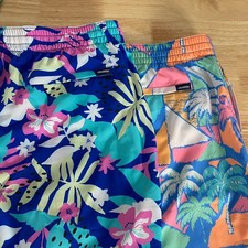 Chubbies Swim Trunks Men's XXL Elastic Waist 5.5" Inseam Palms Floral Bundle NWT