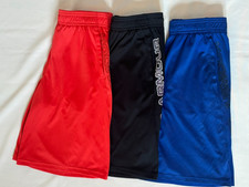 BOYS  UNDER ARMOUR LOOSE FIT ATHLETIC SHORTS, SIZE YOUTH LARGE, PICK A COLOR