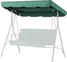 66"x45" Replacement Canopy for Outdoor Swing Bench UV Resistant Waterproof Green