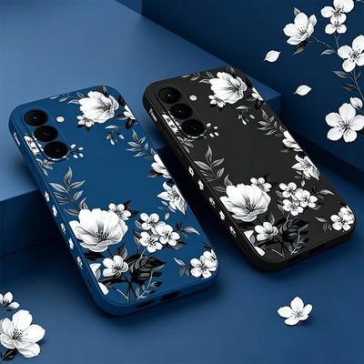 Blumen Silikon Schutz Hülle für Samsung Galaxy S26 Ultra S25 FE S24 S23 A57 A17