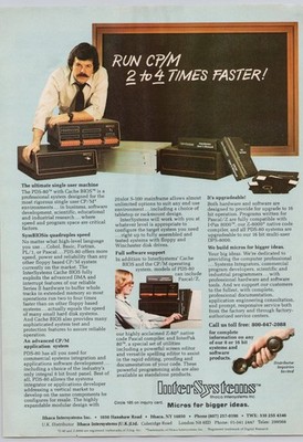 1981 InterSystems PDS-80 Microcomputer CP/M Faster Magazine Print Ad