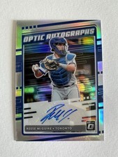Reese McGuire 2020 Donruss Optic Autographs Holo Prizm #OA-RM Auto Blue Jays