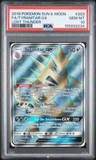 2018 POKEMON SUN & MOON LOST THUNDER #203 FULL ART/TYRANITAR GX PSA 10 on eBay