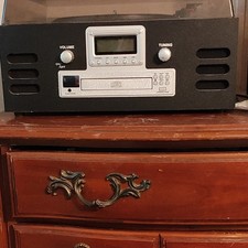 Encore Technology 2691MO Black Turntable CD Cassette AM/FM USB AUX PC Recording