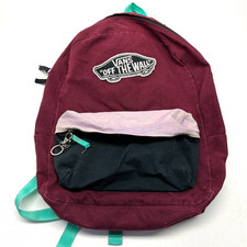 Vans Off the Wall Realm Backpack Maroon Skating School College Unisex Bag Retro