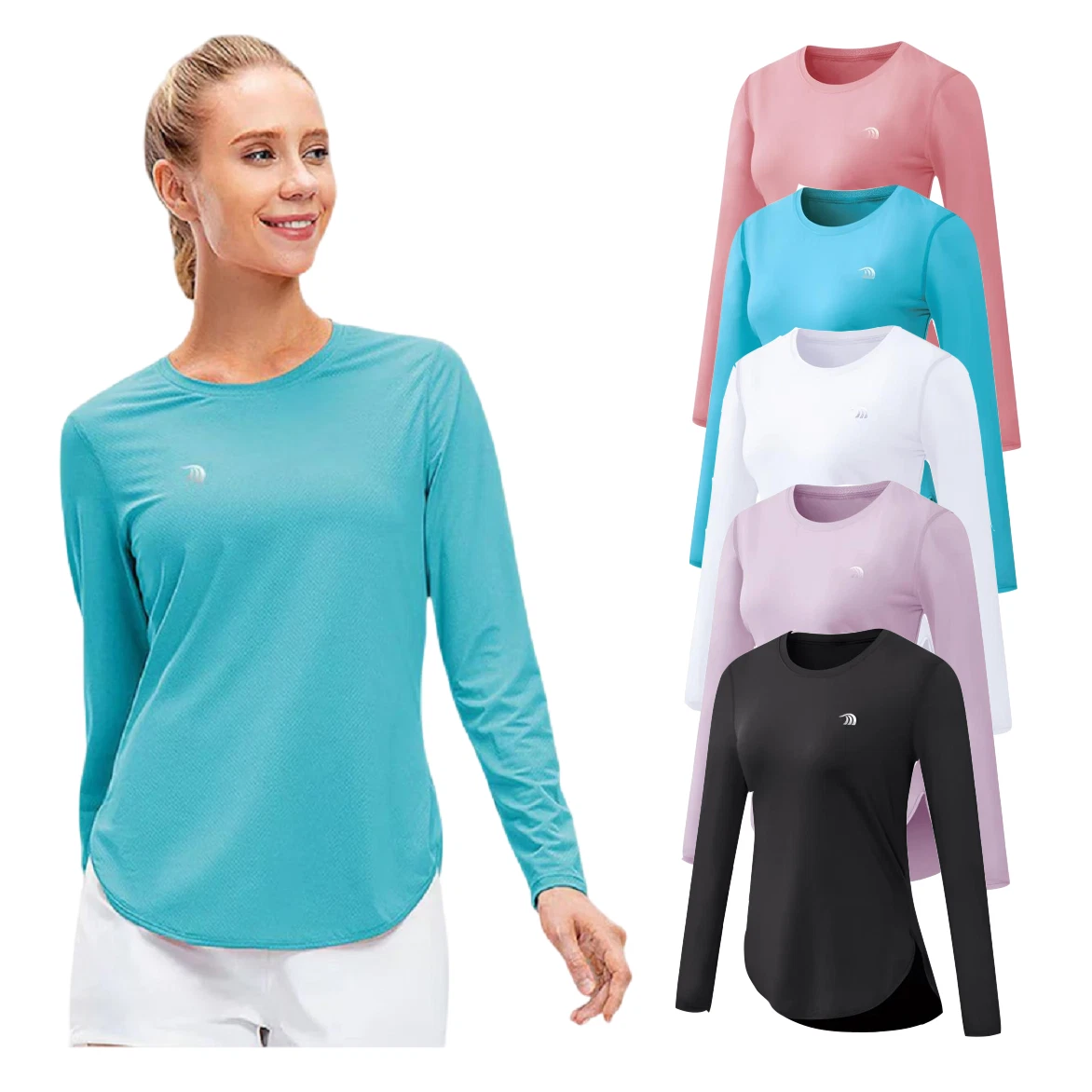 Women's UPF 50+ Long Sleeve Sun Protection Top Lightweight Quick Dry Out Shirt