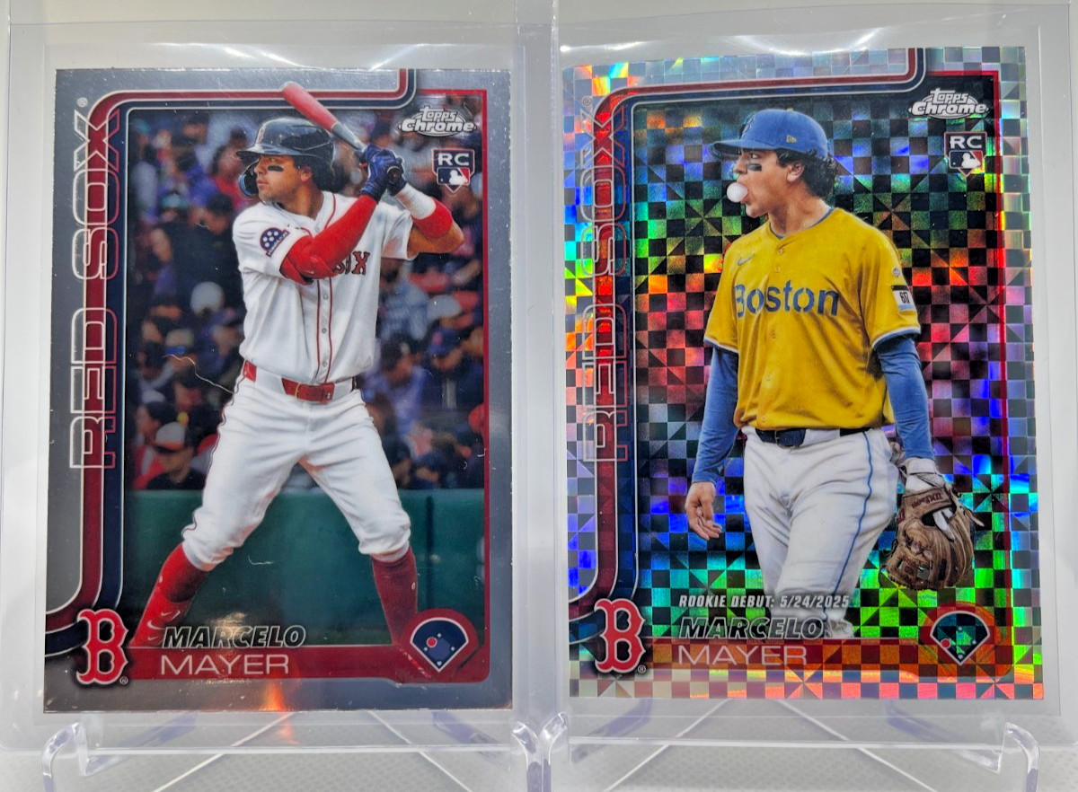 2025 Topps Chrome Update MARCELO MAYER Rookie Debut X-Fractor USC117 + RC Base