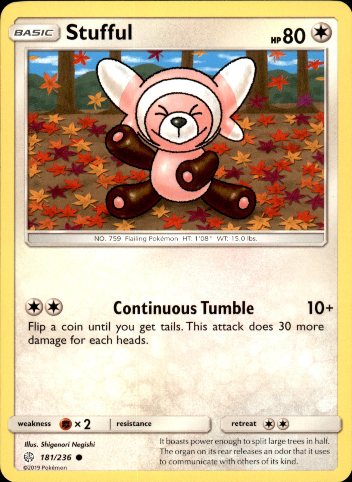 Stufful 181/236 - Pokemon SM - Cosmic Eclipse - LP