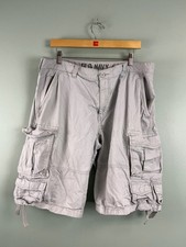Old Navy Cargo Shorts Mens Size 38 Gray Pockets Belt Loops Cotton Y2k