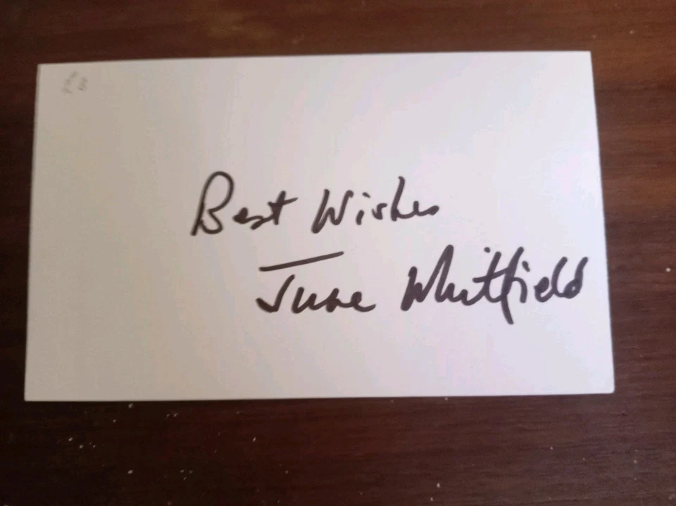 June Whitfield 'Terry and June' Signed 6 x 4 Card - Image 1 of 1