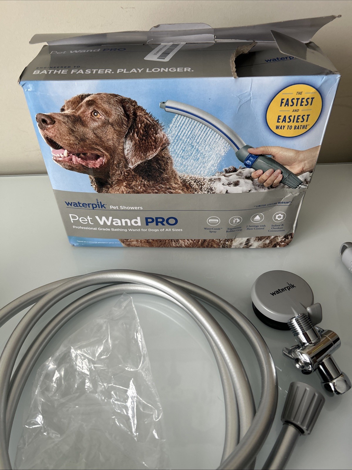 Waterpik Pet Wand Pro Dog Shower PPR-252 Bathing Sprayer Hos