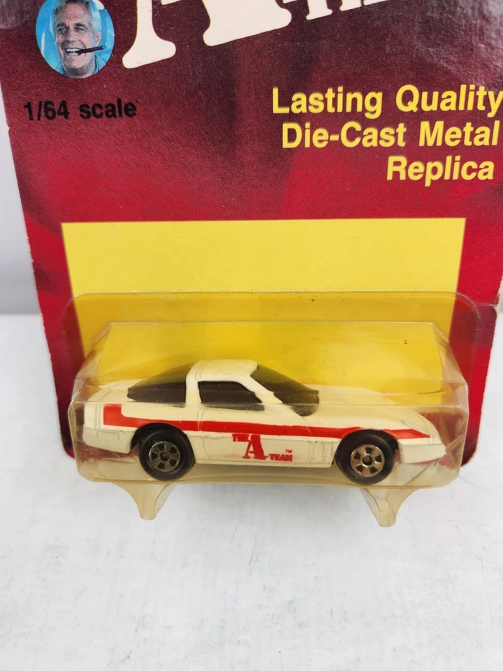 ERTL THE A-TEAM CHEVROLET CORVETTE 1983 Vintage WHITE AND RED New 1/64 - Image 2 of 4