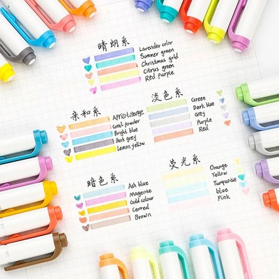 Multifunktionale Textmarker Set Marker mit Doppelspitzen für Schreiben Zeichnen