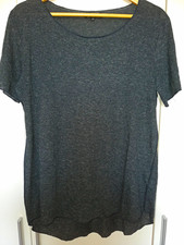 SEQUEL Damen Basic T-Shirt Grau Kurzarm Rundh...