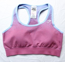 Gymshark Women's Adapt Ombre Seamless Sports Bra DH3 Rose Pink/Blue Small NWT