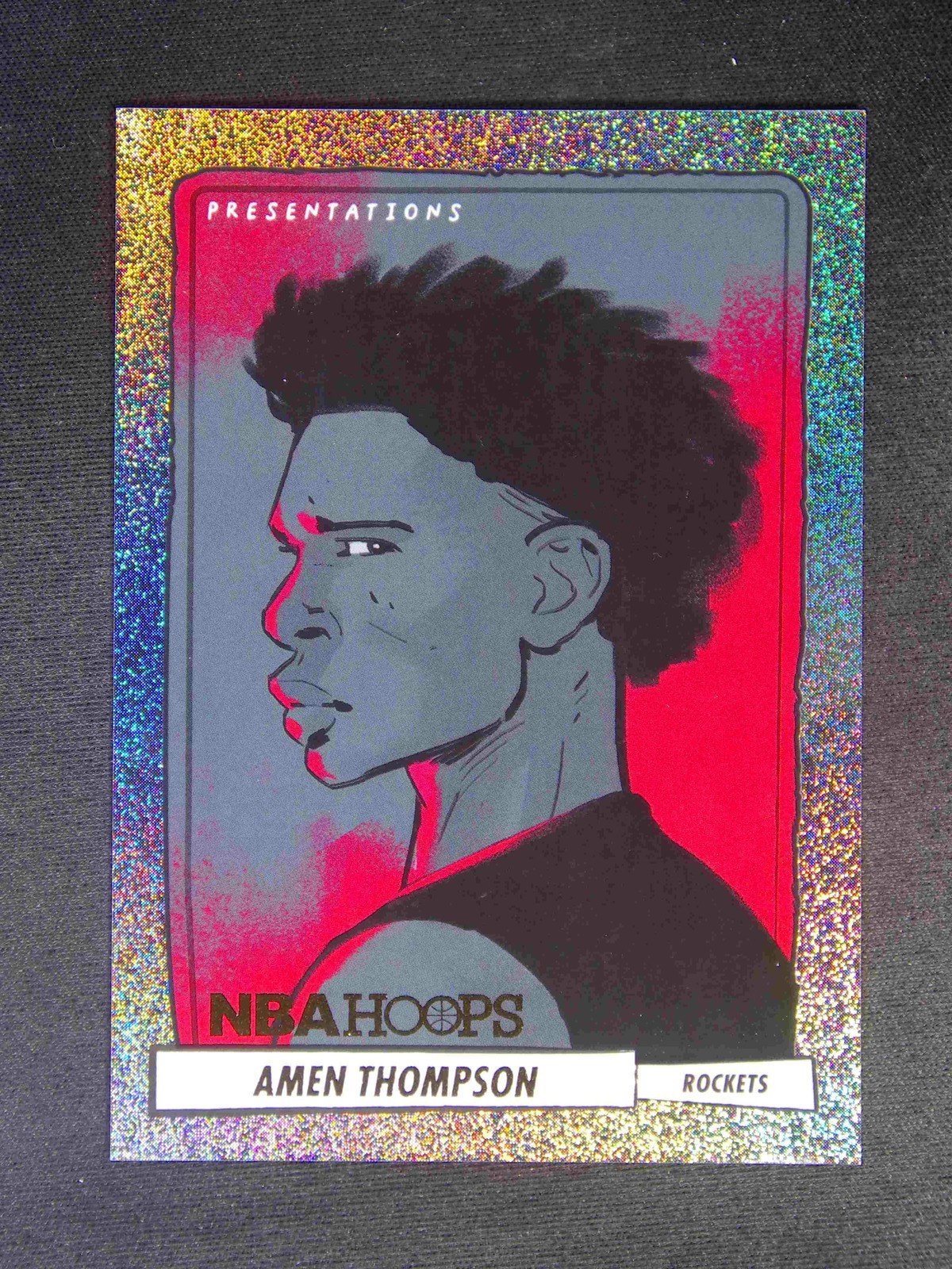 2023-24 Panini NBA Hoops Amen Thompson #18 RC Rookie Presentations SSP
