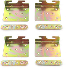 4 Pcs Universal Beds Rail Bracket Iron Bed Plates Hook on Conversion Brackets fo