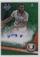 2023-24 Bowman U Chrome Prospect Green Refractor 74/99 Wooga Poplar Auto j8o