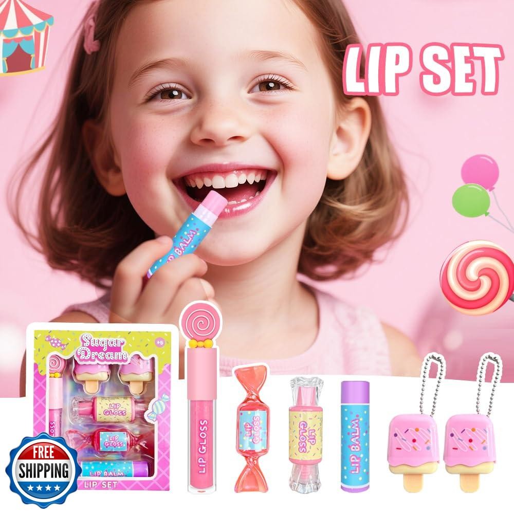 MandU MAKE YOU UP MU 6pc Candy Sweet Lip Gloss Set for Kids - 1 S