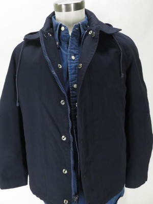 GANT ''The Rugger'' navy blue cotton/poly Harrington zip front bomber jacket M J65