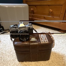 Canon AE-1 Silver 35mm SLR Film Camera w/ FD 50mm f/1.8 Lens  Case  FD 35mm