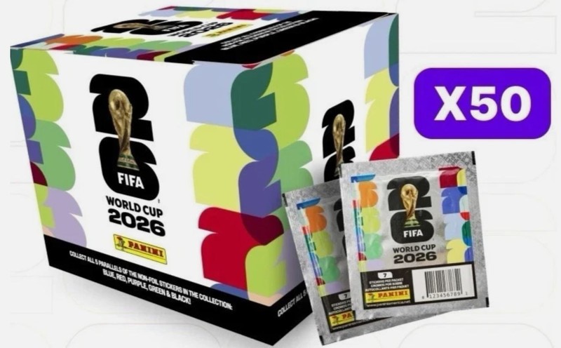 2026 FIFA WORLD CUP SOCCER - 50 STICKER PACK BOX (7 PER PACK) USA Edition