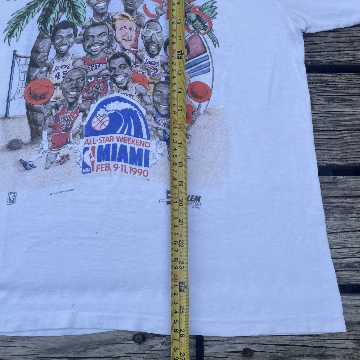 VTG NBA All Star Miami Weekend 1990 T-Shirt Size L Salem VTG NBA All Star Miami Weekend 1990 T-Shirt Size L Salem