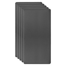 5pcs Metal Business Card 3x1.6x0.02" Oxidation Laser Engrave Adhesive Black