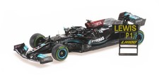 Minichamps 1:43 MERCEDES W12 LEWIS HAMILTON 100TH GP WIN SOTCHI 2021 PITBOARD
