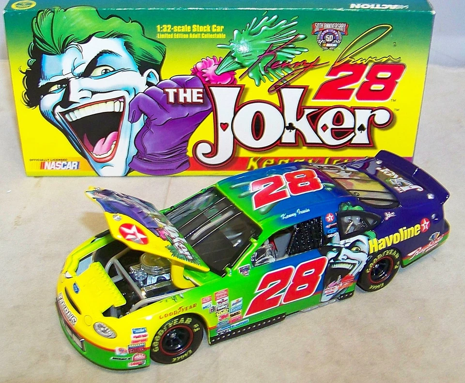 1:32 ACTION 1998 #28 TEXACO HAVOLINE JOKER BATMAN RYR FORD KENNY IRWIN MIB - Image 3 of 4