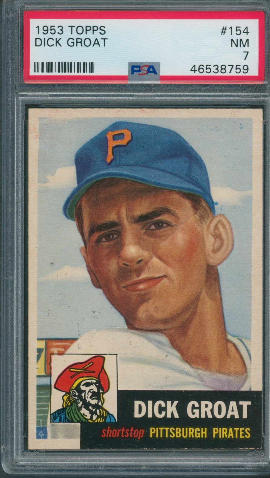 1953 Topps #154 Dick Groat PSA NM 7 *8759