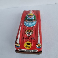 Vintage RARE Tin Race Car Sanko - Litho Jaguar number 25 Collectable Toy