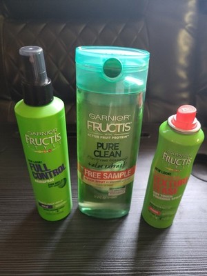 3 Garnier Fructis Hair Products - Shampoo, Tease & Hair Spray - See Description