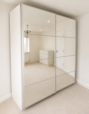 IKEA PAX 200cm Mirrored Sliding Wardrobe – Premium KOMPLEMENT Interior