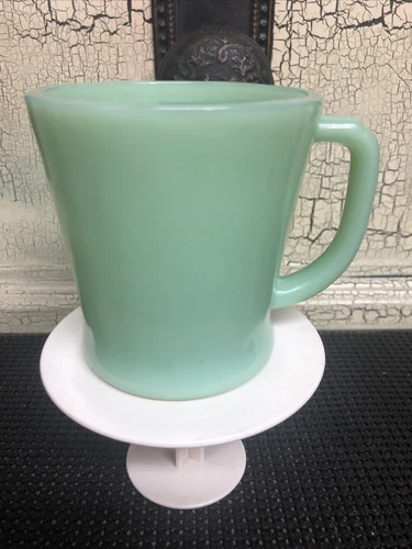 Vintage Green Jadeite Fire King Ovenware D Handle Mug