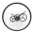 White Industrial Quartz Movement Wall Clock with Working Battery Operated Gears