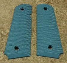 1911 GRIPS - AZTEC TEAL - FULL SIZE, AMBI, CHECKERD, CERAKOTE, CUSTOM